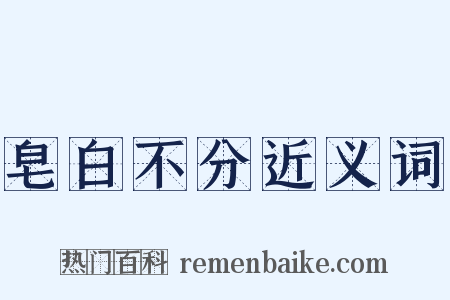 皂白不分近义词是什么意思的图片